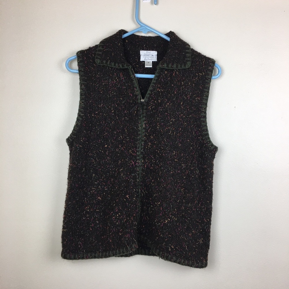 Christopher & Banks Hand Embroidered Sweater Vest